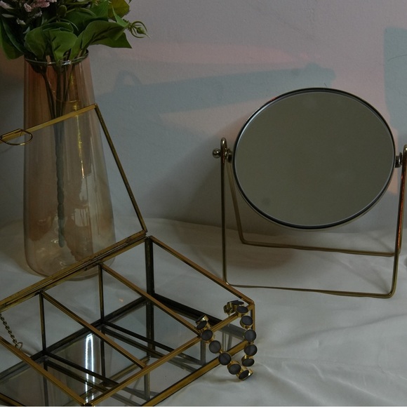 Brand new limited edition zara gold plated brass with raw stone big hoop - Picture 5 of 6